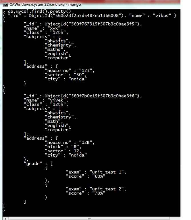 see all the records inserted